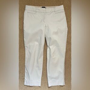 Talbots The Perfect Crop Curvy Stretch Cotton Pants Button Zip Fly Flat Front 8